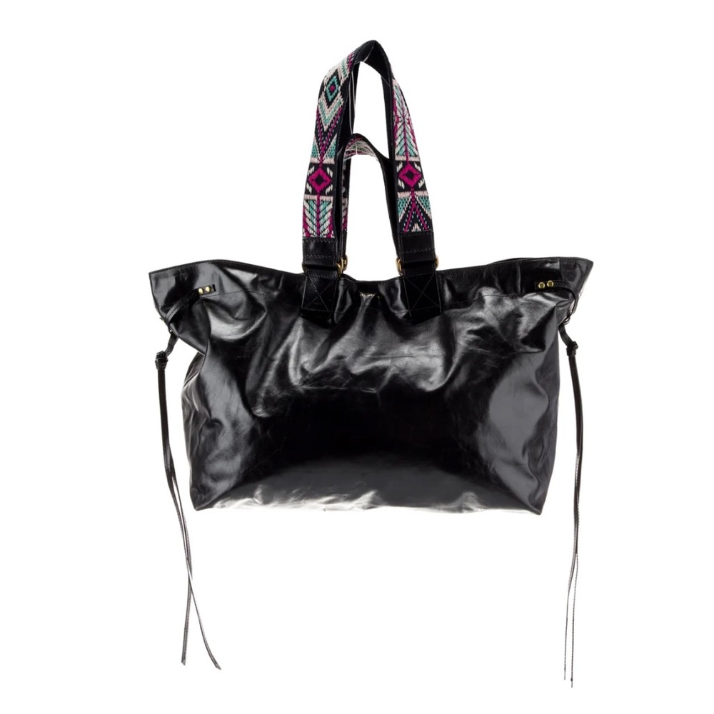 Isabel Marant Black Tote with Colorful Straps